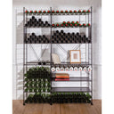 Mobile Cellar 5 Wine Rack Columns in Steel/Wood - 1065 bottles