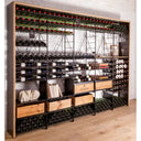 Mobile Cellar 5 Wine Rack Columns in Steel/Wood - 1065 bottles
