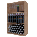 Houten module 2 vaste planken K523 - 96 flessen
