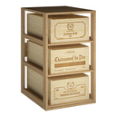 Houten module 3 uitschuifbare planken K563 - 3 dozen van 12 flessen