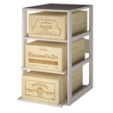 Houten module 3 uitschuifbare planken K563 - 3 dozen van 12 flessen