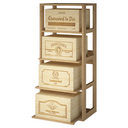 Modulo Legno 4 Ripiani Scorrevoli K558 - 4 Casse da 6 bottiglie