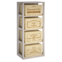 Modulo Legno 4 Ripiani Scorrevoli K558 - 4 Casse da 6 bottiglie