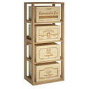 Modulo Legno 4 Ripiani Scorrevoli K558 - 4 Casse da 6 bottiglie