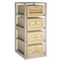 Houten module 4 schuifplanken K564 - 4 dozen van 12 flessen