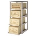 Houten module 4 schuifplanken K564 - 4 dozen van 12 flessen