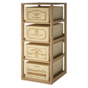 Houten module 4 schuifplanken K564 - 4 dozen van 12 flessen