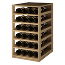 Houten module 6 uitschuifbare planken K565 - 42 flessen