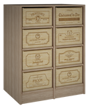 Houten module 8 schuifplanken K545 - 8 dozen van 12 flessen