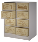 Houten module 8 schuifplanken K545 - 8 dozen van 12 flessen