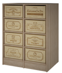 Houten module 8 schuifplanken K545 - 8 dozen van 12 flessen