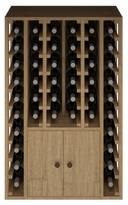 Houten module met draaideuren K516 - 46 flessen