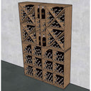 Parete Modulo Legno - 312 bottiglie