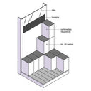 Pedana per vino in cartoni con lavagna