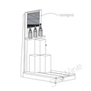 Pedana per vino in cartoni con lavagna