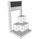 Ruchomy drewniany stojak na butelki