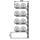PlanWall 4x2 Portabottiglie in Acciaio