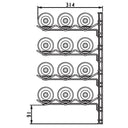 PlanWall 4x3 Portabottiglie in Acciaio