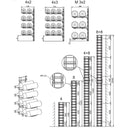 PlanWall 9x2 Magnum Portabottiglie in Acciaio