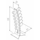 Plexy Arpa Bollicine Portabottiglie in Plexiglass