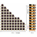 Portabottiglie Legno-Acciaio 57 bott. - Soluzione Sottoscala