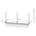 Portacalici a Sospensione o a Parete 50 posti in Plexiglass