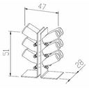 Pupitre Verticale 12 Champagne Bottle rack in Plexiglass