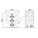 Pupitre Verticale 12 Champagne Bottle rack in Plexiglass