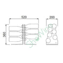 Pupitre Verticale 12 Plexiglass bottle rack