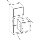 Kolumna N wbudowana lodówka na wino 36 butelek. Podwójna temperatura