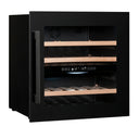 Kolumna N wbudowana lodówka na wino 36 butelek. Podwójna temperatura