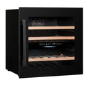 Kolumna N wbudowana lodówka na wino 36 butelek. Podwójna temperatura