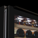 Wbudowana lodówka piwniczna Czarna na 53 butelki. Pojedyncza temperatura