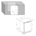 Wbudowana lodówka piwniczna Czarna na 53 butelki. Pojedyncza temperatura