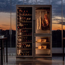 Wine Cellar Fridge Wood 124 Bottles Double Temperature