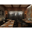 Scaffale Acciaio con Ante e Lucchetti - 1 Colonna - 96 bottiglie