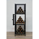Steel Shelf with Doors and Padlocks - 3 Columns - 288 bottles