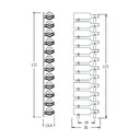ShoWall 12x1 Metal bottle rack