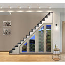 ShoWall Podłogowy metalowy uchwyt na butelki na 153 butelki.