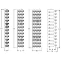 Wandflessenrek van metaal voor 72 tot 216 flessen.