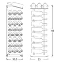 Showine Display 27 Metalowy uchwyt na butelkę