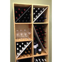 Podwójna kolumna na wino z drewna/metalu