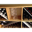 Podwójna kolumna na wino z drewna/metalu