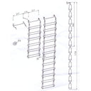 Wine Chain 6 Portabottiglie in Acciaio