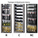 WineCave 2 Türen H.260 Wand oder Insel - Doppelte Temperatur - 420 Flaschen