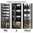 WineCave 2 Türen H.260 Wand oder Insel - Doppelte Temperatur - 420 Flaschen